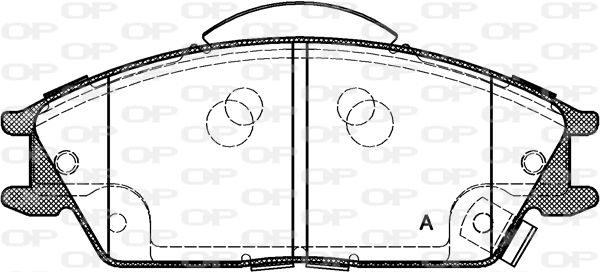 OPEN PARTS stabdžių trinkelių rinkinys, diskinis stabdys BPA0224.22